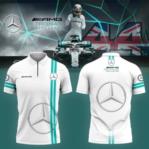 High Quality Men's Zip Polo Shirt MERCEDES-TZPO-0074756