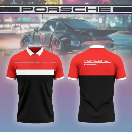 High Quality Men's Zip Polo Shirt PORSCHE-TZPO-0074832